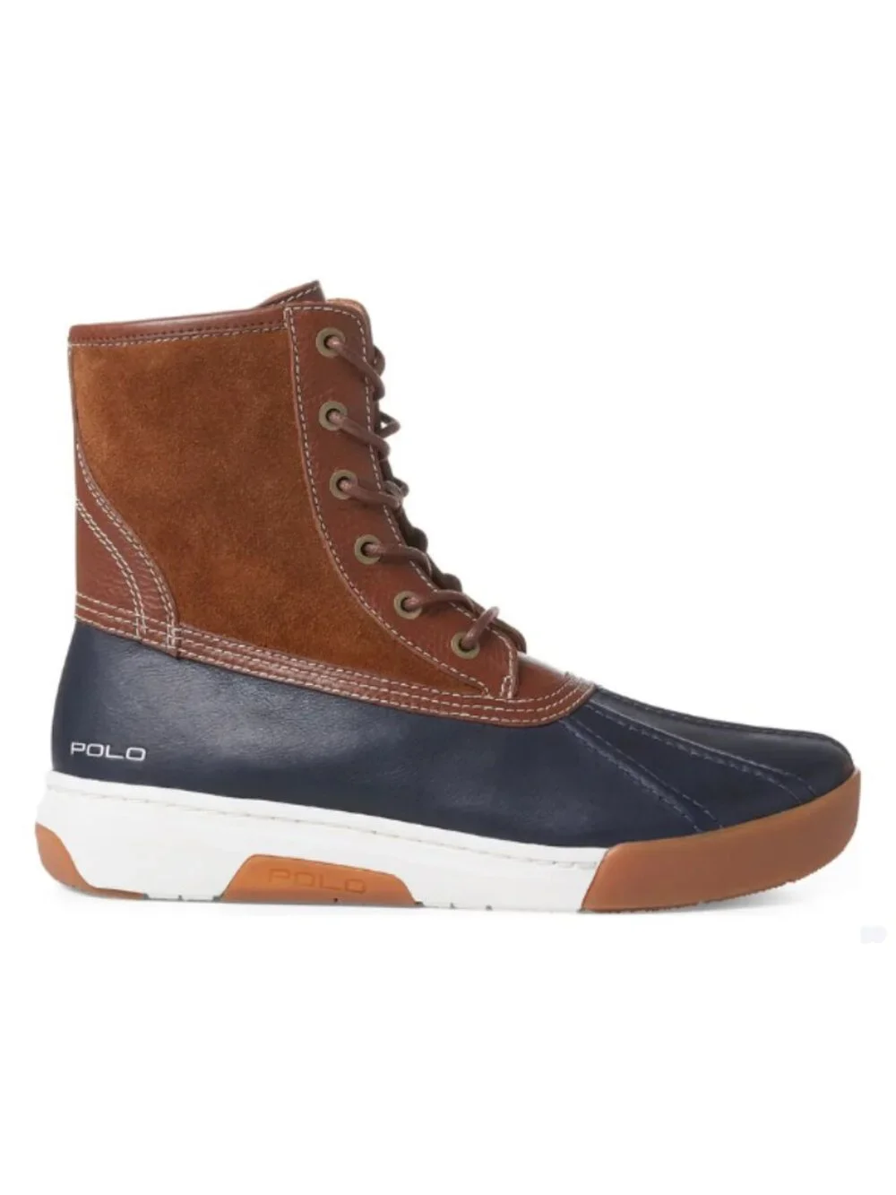 Polo Ralph Lauren Men's Black/Brown DECLAN Water Repellent Duck Boots, Size 8.5D